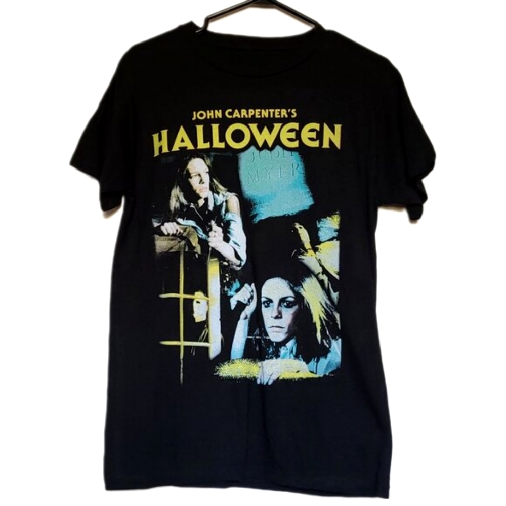*NEW* JOHN CARPENTER'S HALLOWEEN Laurie Strode Black T-Shirt Tee Size Small